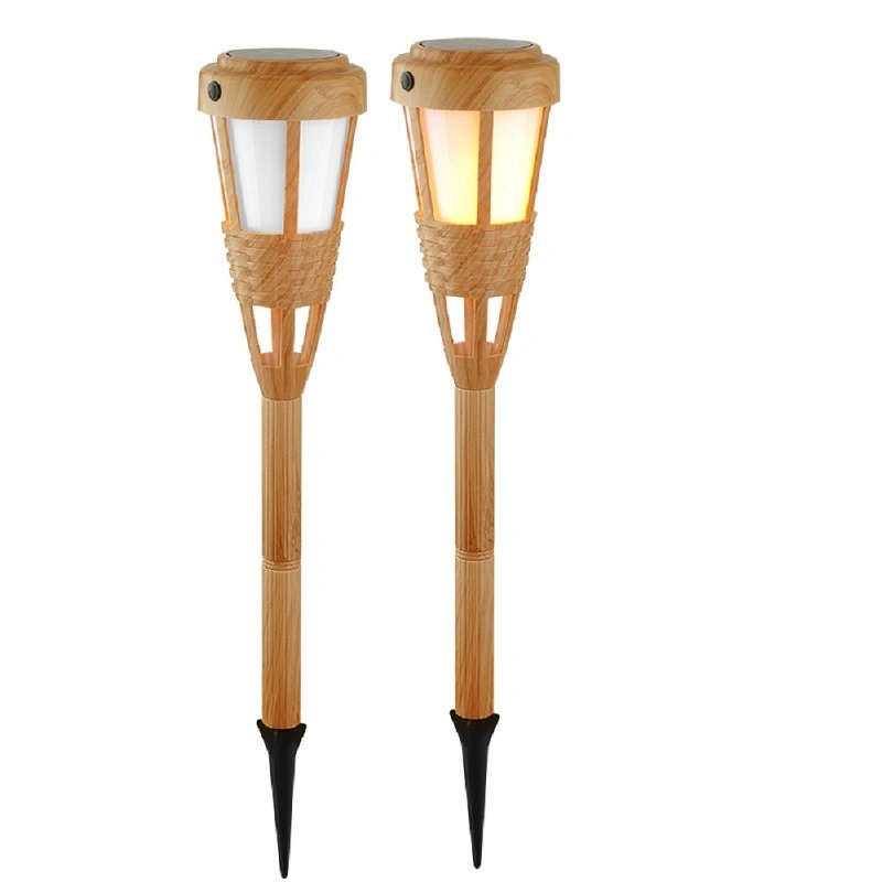 Bamboo Torch Lights Landscape Garland Lawn Spike Spotlights Garden Solar Ci17324