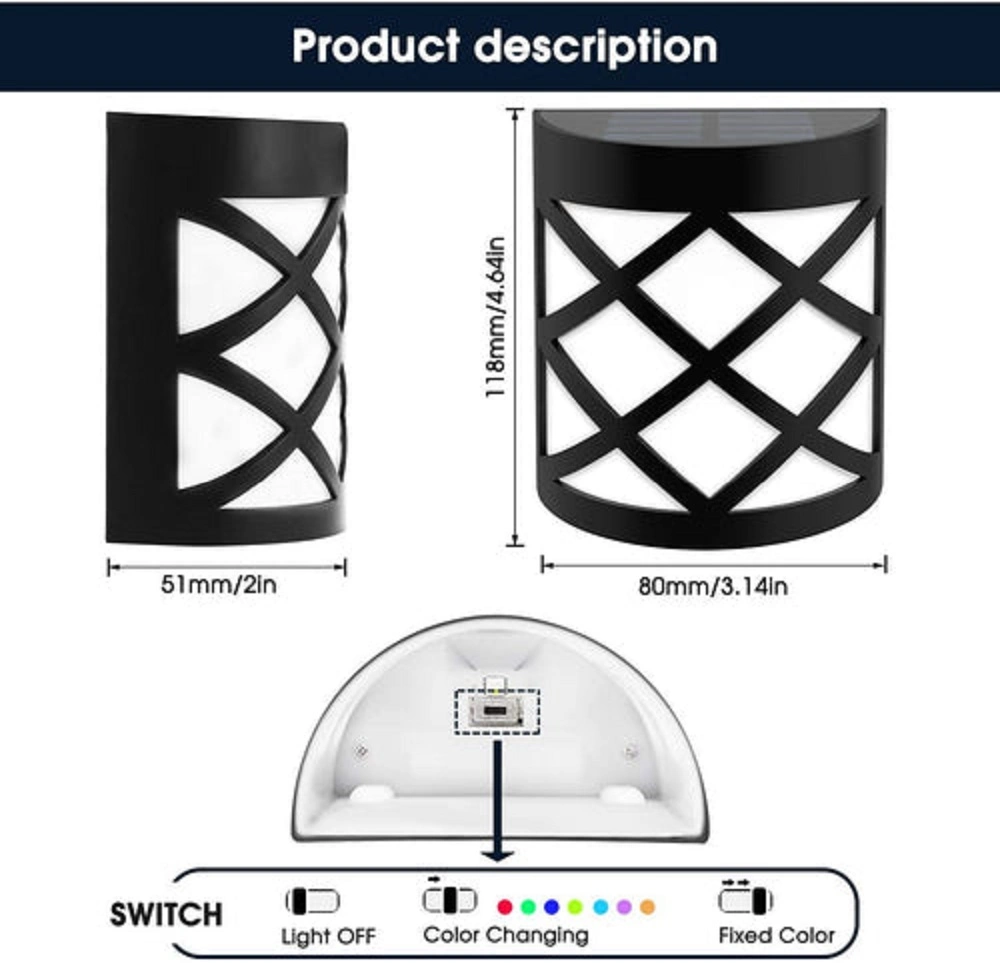 RGB Warm White Solar Lamp LED Garden Street Flood Lights Outdoor Bulb