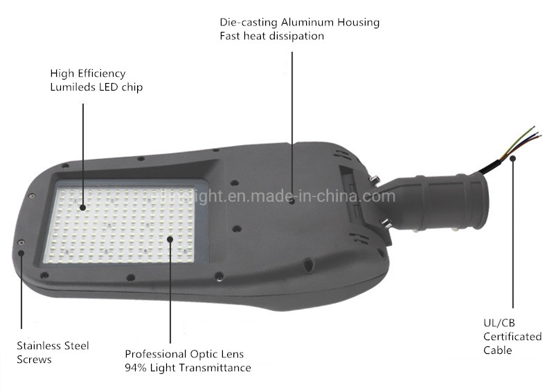 High Lumen 150lm/W 30W 50W LED Street Luminaries