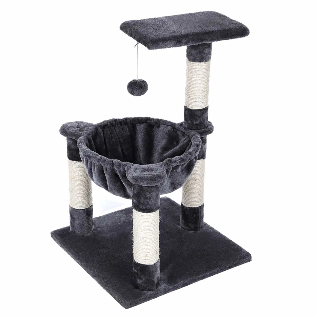 Deluxe Cat Tree and Condos Tall Cat Scratching Post with Bed