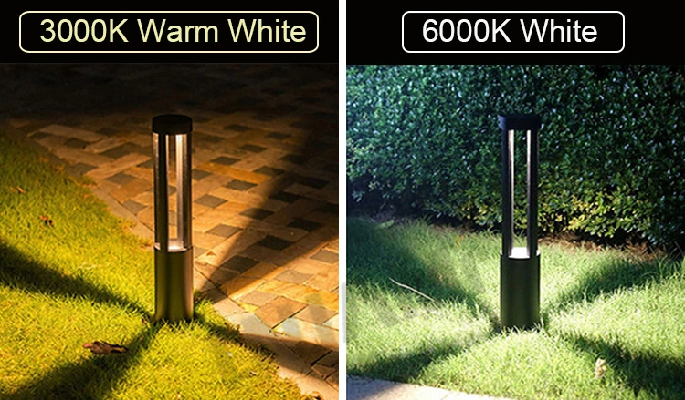 15W Round Aluminum IP65 Waterproof Landscape Post Bollard Garden LED Lawn Light