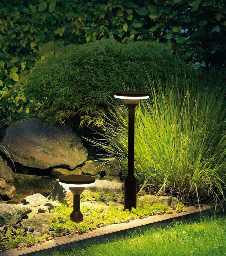 10W Round IP65 Waterproof Landscape Aluminum Post Bollard Garden LED Lawn Lamp