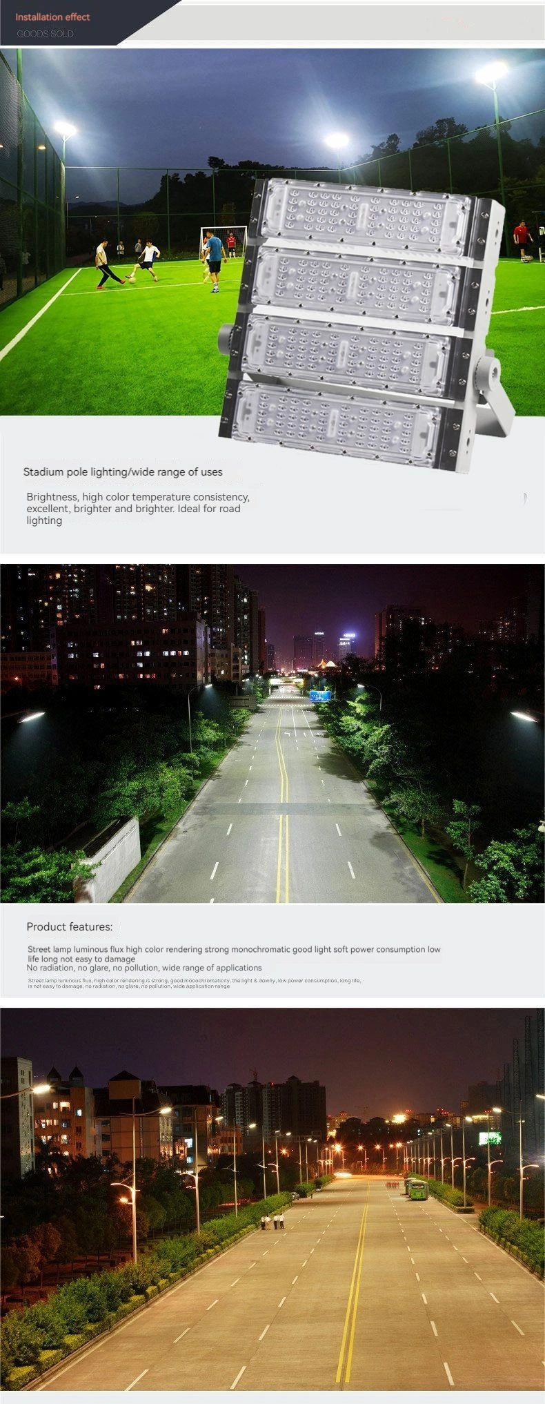 Outdoor Square Decorative IP66 DMX 24W 36W 72W 144W RGB LED Flood Light Architectural for Building Facade Lighting