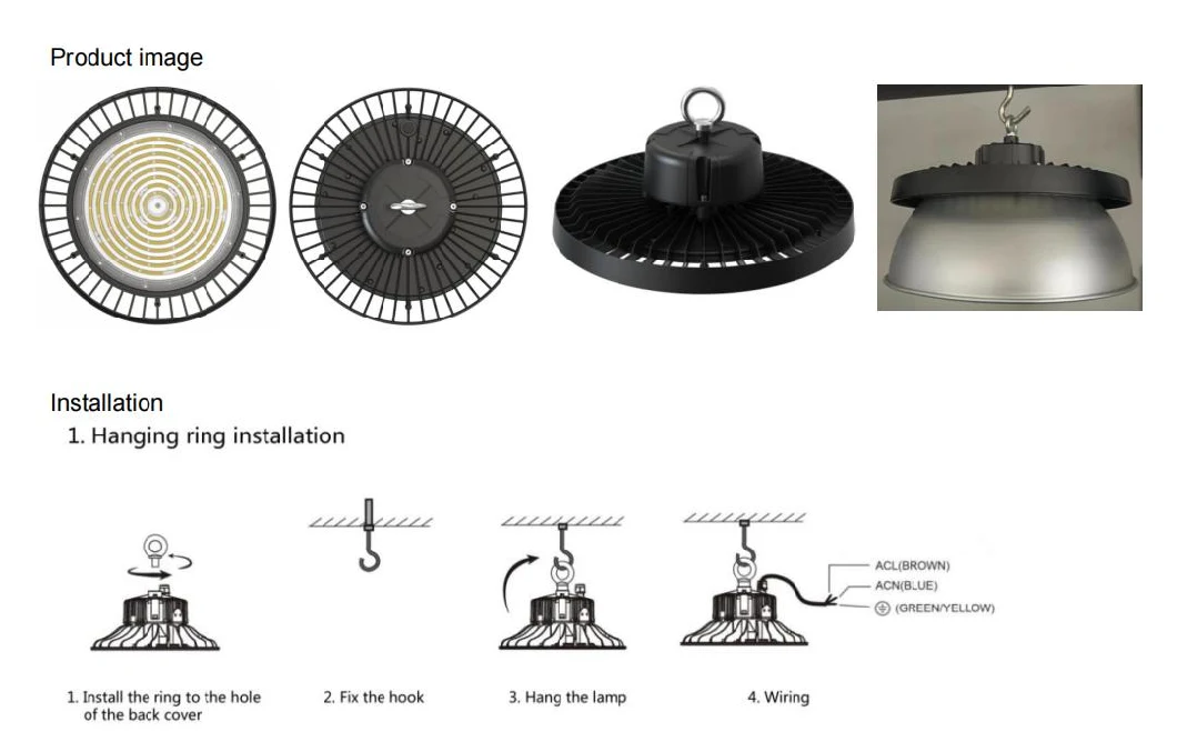 200lm/W UFO Factory Highbay Lights 100W 150W 200W Industrial Warehouse Workshop LED High Bay Light