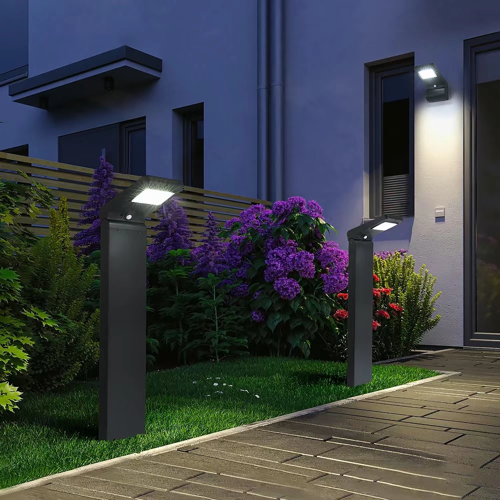 Die Casting Aluminum Outdoor Garden Lawn Solar Bollard Light with Motion Sensor
