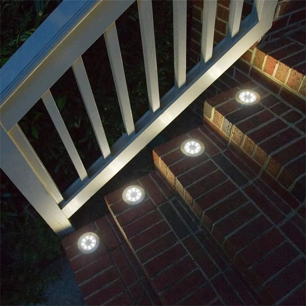 8LED Waterproof Solar Lights Outdoor Landscape Lamp Floor Light IP65 Solar Lawn Light for Garden