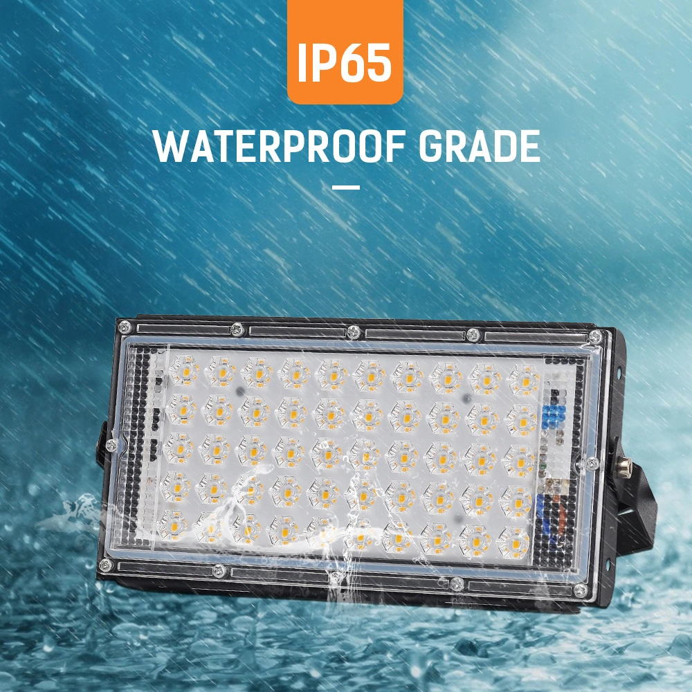 LED12V Low-Voltage Floodlight Outdoor Waterproof 50W Clip Floodlight Outdoor Street Lamp Cross-Border Supply