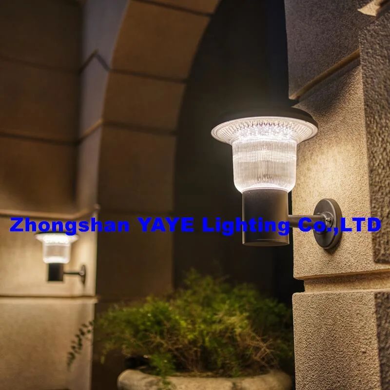 Yaye 2023 Hottest Sell CE Solar Round 50W Outdoor Waterproof IP66 Aluminum LED Garden Wall Lithium Battery 3.2V/6.4ah Light 3 Years Warranty 1000PCS Stock