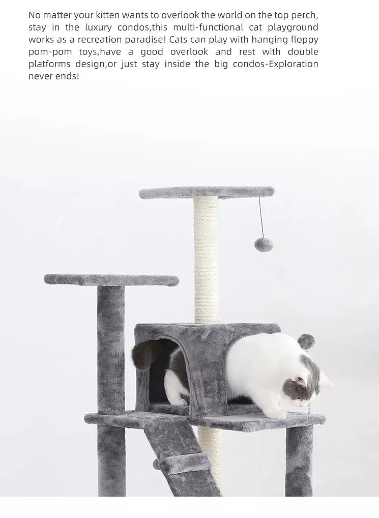 Pet Cat Product Tall Modern Wood Cat Tree