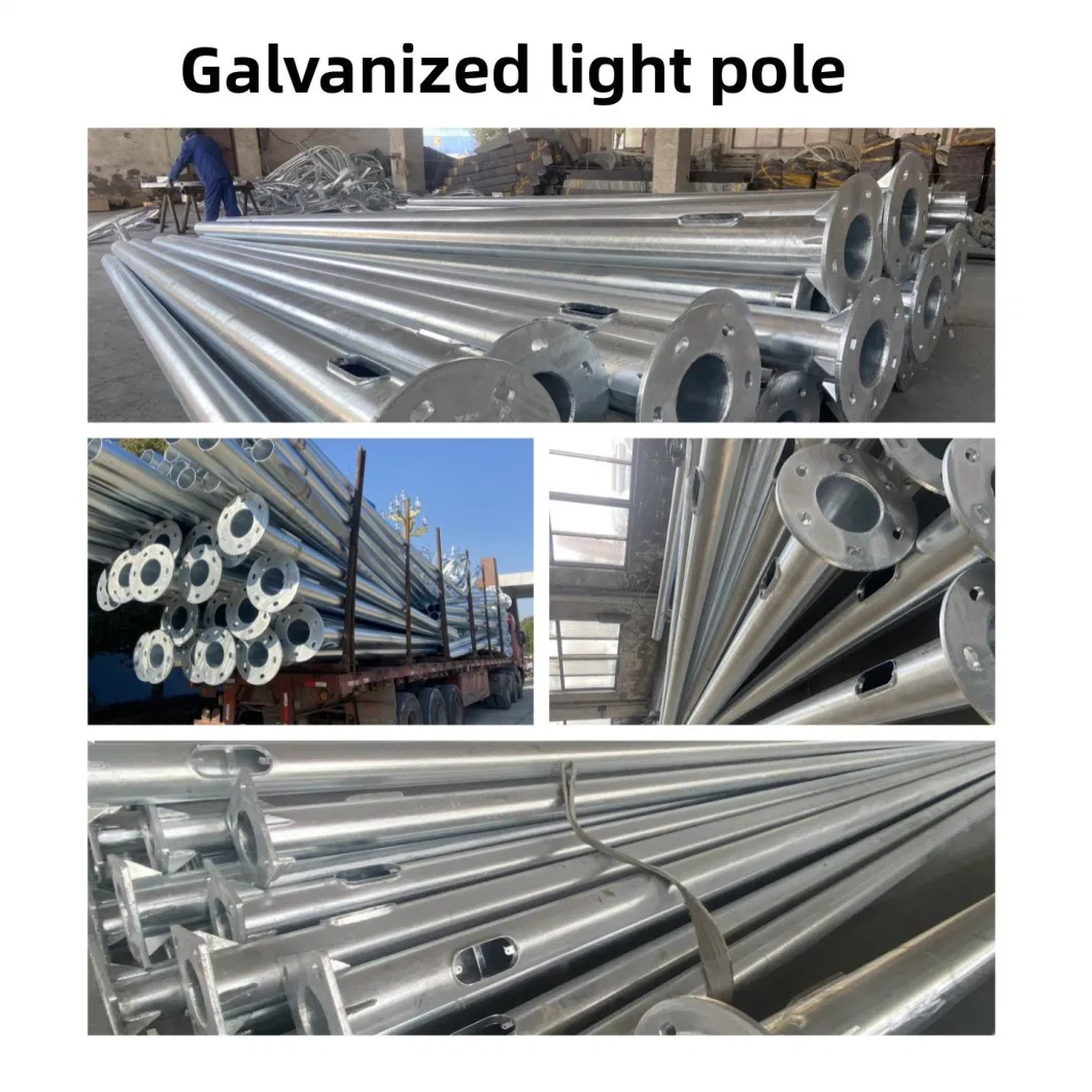 CE Outdoor Custom Galvanized 8-12m Single Arm Road Pole