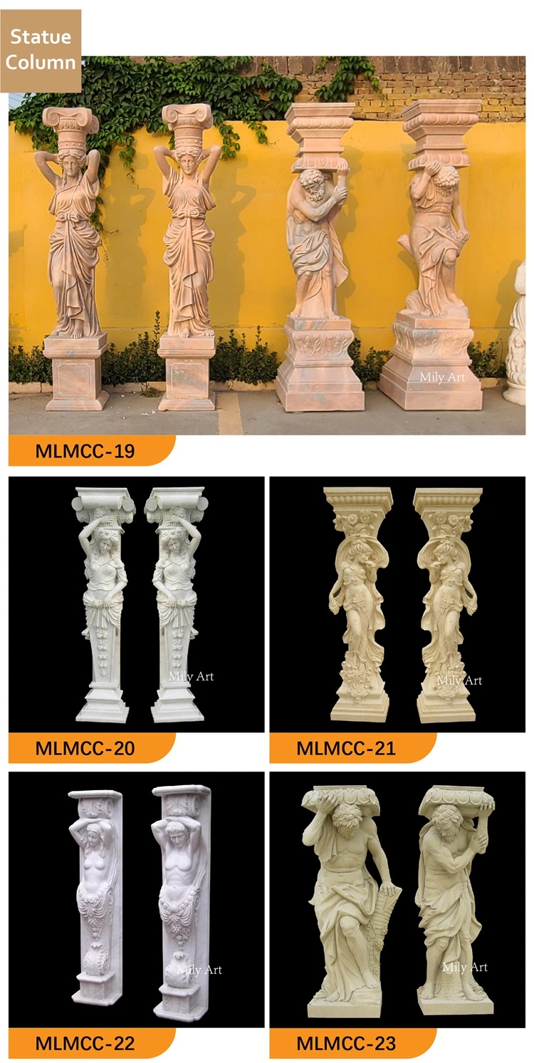 Greek Classical Outdoor Garden Decor Marble Figure Column