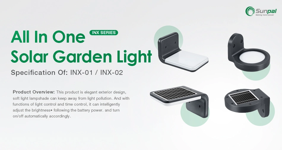 Sunpal IP66 Waterproof Small Round Square Solar Garden Lights