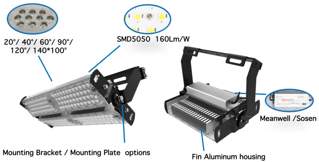 Outdoor Soccer Court Spot Light 250W 400W 200W LED Spotlight