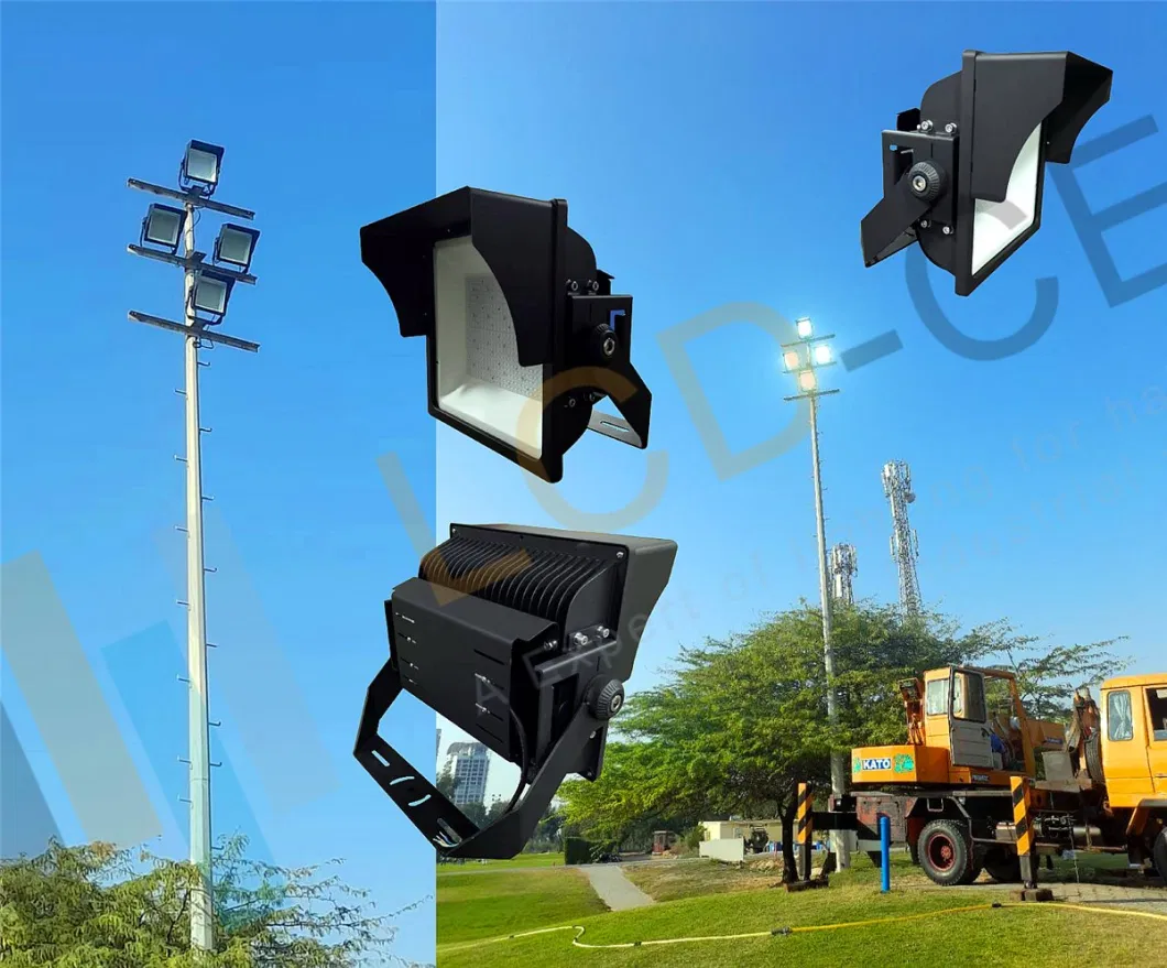 Stadium Flood Lights 500W, 100-277VAC, LED Lighting 6500K, 20deg Optic Beam Spotlight