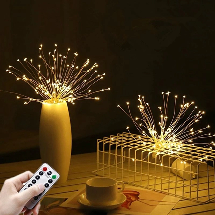 Fairy Garden Garland Christmas Festival Battery Operated Hanging LED Firework String Lights Christmas Lights