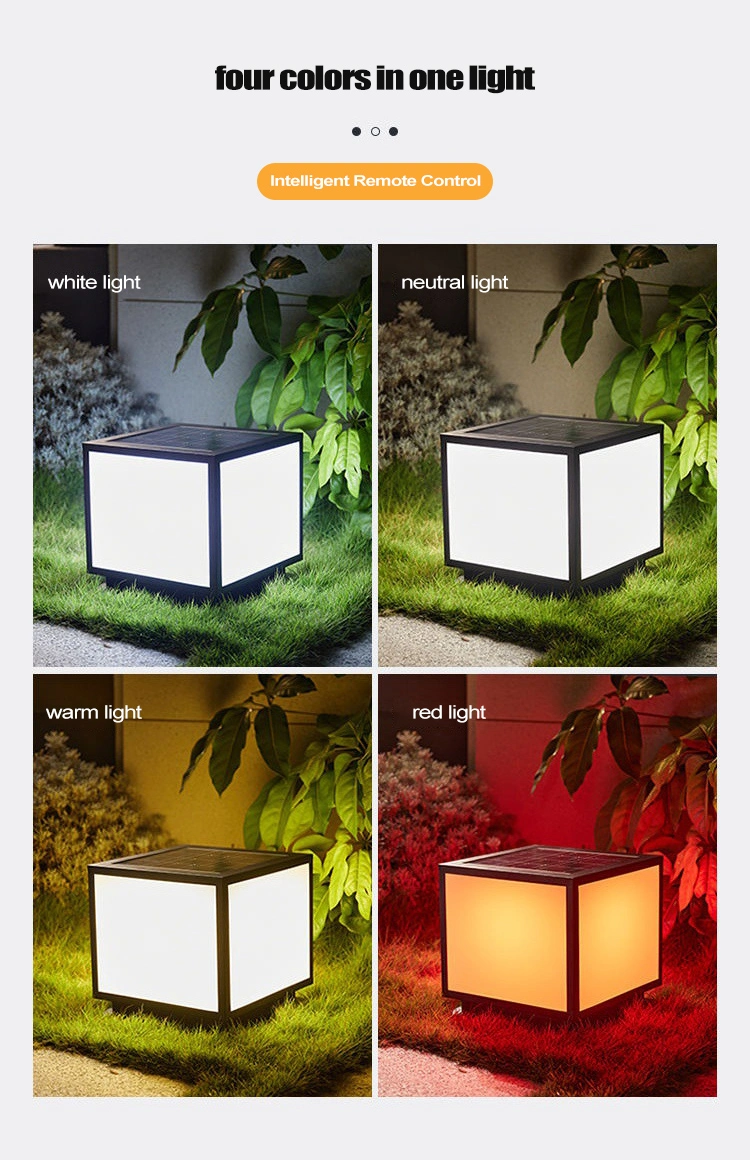 Aluminium 4X4 5X5 Inch Square Fence Solar Post Cap Lights