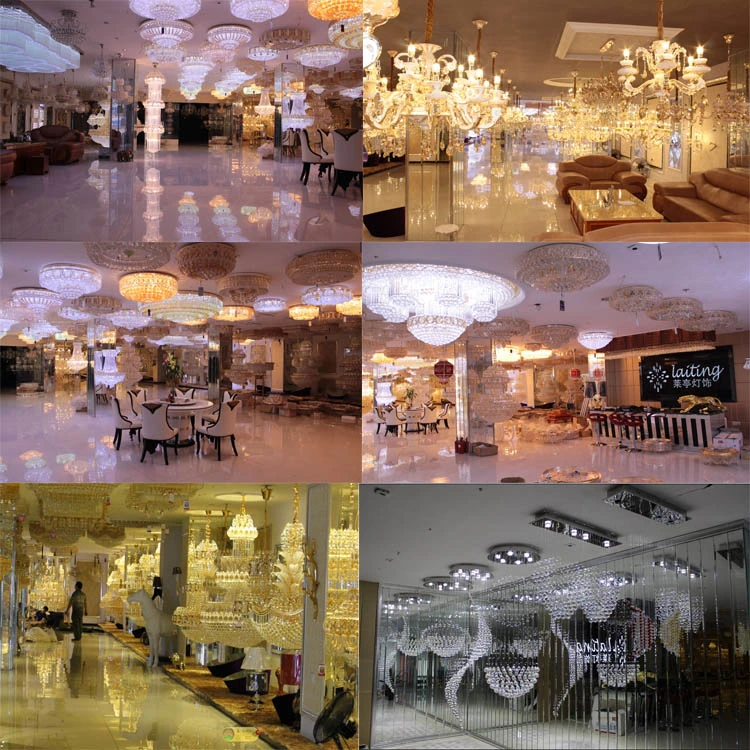 Custom Hotel Wedding Decorative Modern Ceiling Hanging Luxury LED Crystal Chandelier Pendant Light