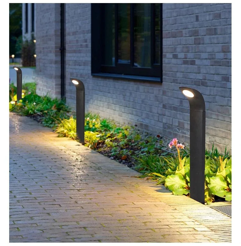 10W Round IP65 Waterproof Landscape Aluminum Post Bollard Countyard LED Lawn Light