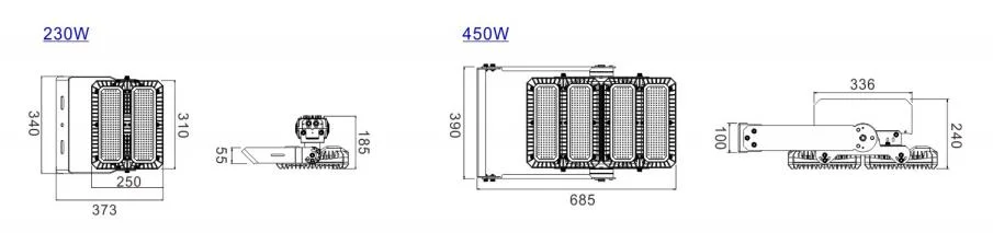 High Power High Quality IP66 Outdoor LED Flood Light 230W-900W-1350W Used for Sports Lighting Field Stadium LED Light