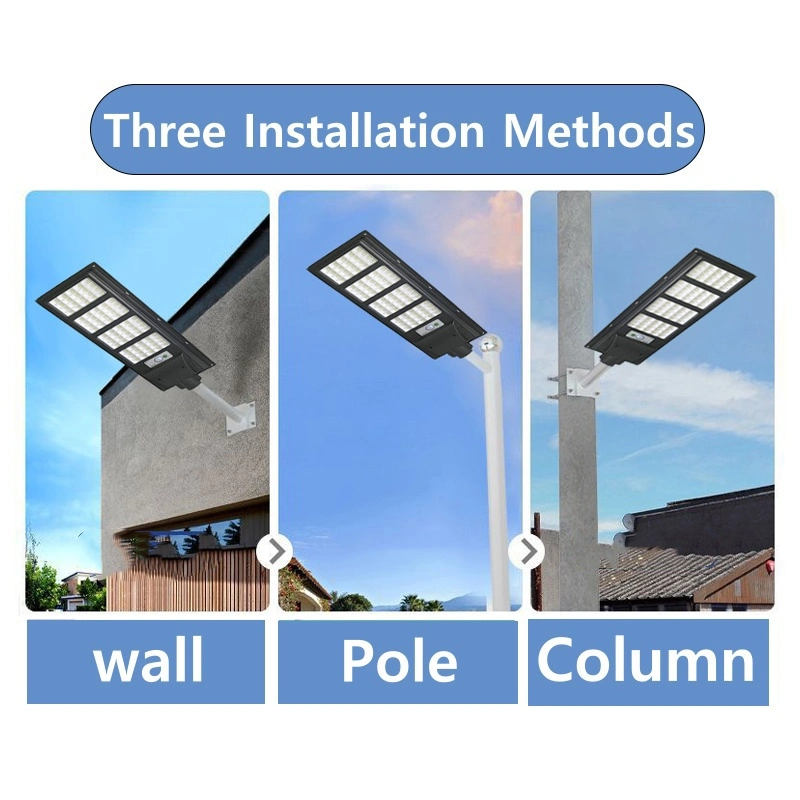 Manufacturer Price High Lumen Outdoor Battery Panel Road Lamparas Solares Wall Light Fixture100W 200W 300 400W Energy Saving Motion Sensor LED Solar Street Lamp