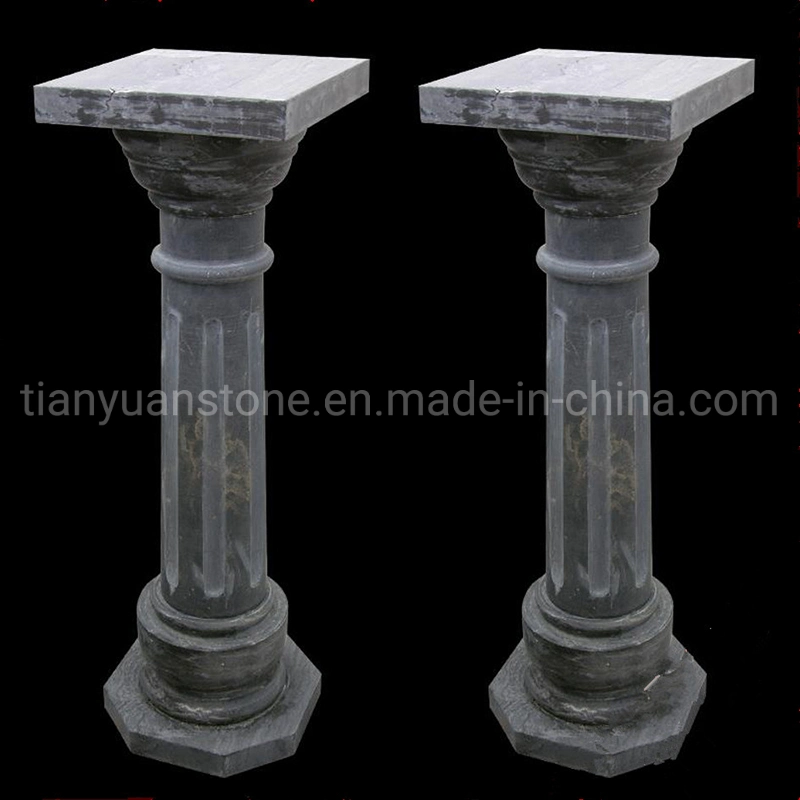 Garden Home Architectural Decorative Carved Stone Roman Pillars Marble Carving Greek Tapered Column for Indoor Outdoor Decoration