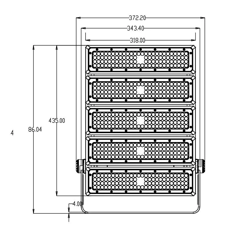 Module Design LED Flood Light IP66 Water-Proof 50W 100W 200W 300W 400W 500W 150lm/W LED Tunnel Light/Football/Tennis /Sports Court Lighting Stadium Light