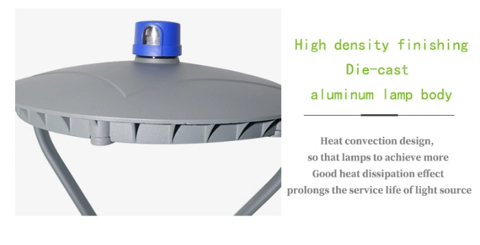 Public Lighting 220V Round Post Top 100W LED Garden Light