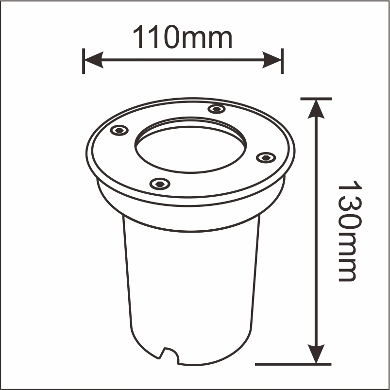 Square Cheap GU10 MR16 IP67 Outdoor ABS Plastic Recessed Underground Inground Floor Spotlight