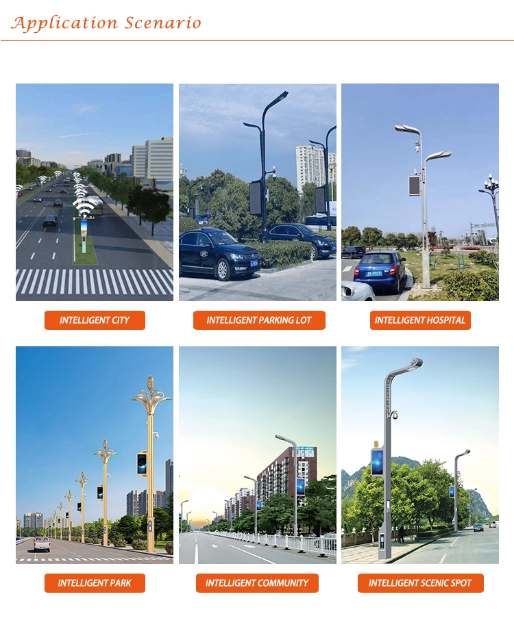 Factory Price Polygonal Outdoor Galvanized 5m Height Smart Street Light Pole