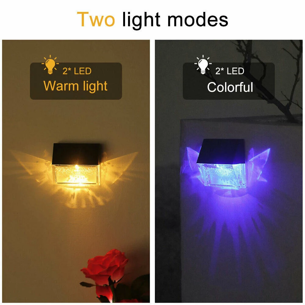 Outdoor Butterfly Light Shadow Solar LED Lamp Waterproof Balcony Wall Lamp Courtyard Garden Decorative Landscape Street Lamp