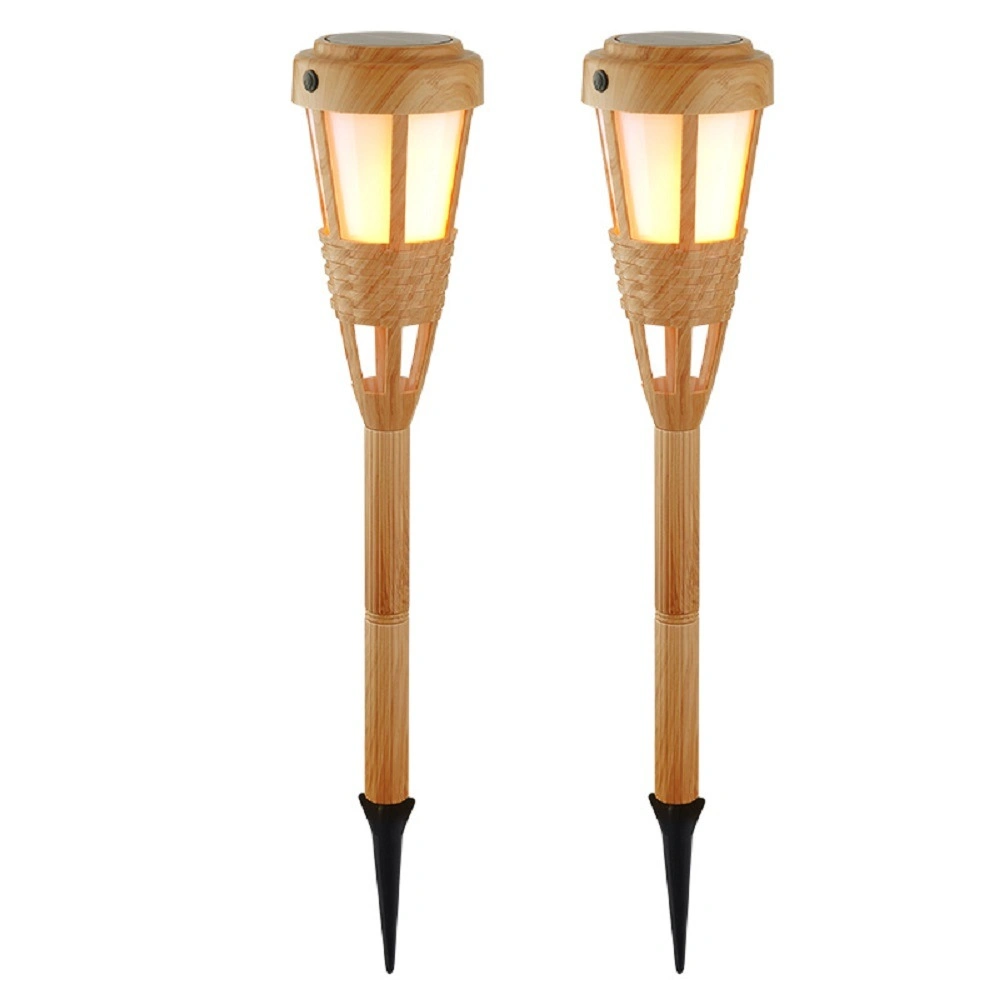 Bamboo Torch Lights Landscape Garland Lawn Spike Spotlights Garden Solar Ci17324