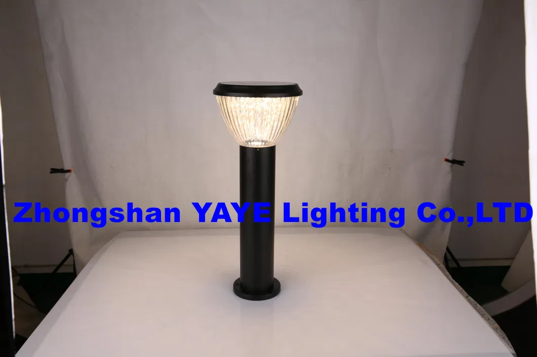 Yaye China 30W CE IP66 Solar Stand Garden Path Lights Black Aluminum Landscape Lawn COB LED Bollard Landscape Yard Walkway Garden Light 3 Years Warranty