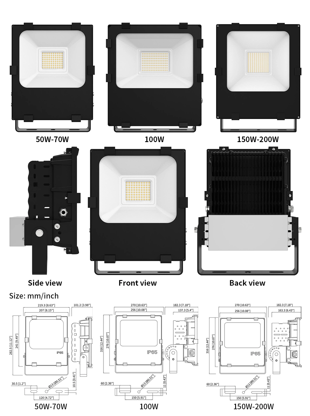 Outdoor LED Floodlight 50W 100W 150W 200W LED Reflector Garden Street External LED Spotlights