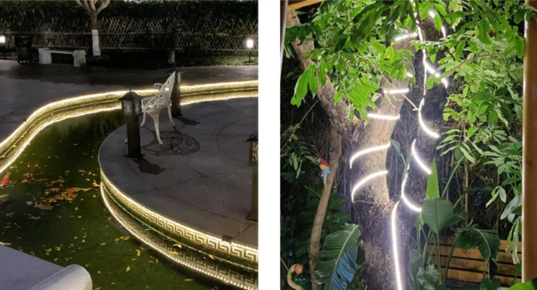 Flexible Style LED Decorative Lighting Outdoor Garden Pathway Border Bright LED Solar Strip Lighting with 20m Long LED Strip Light