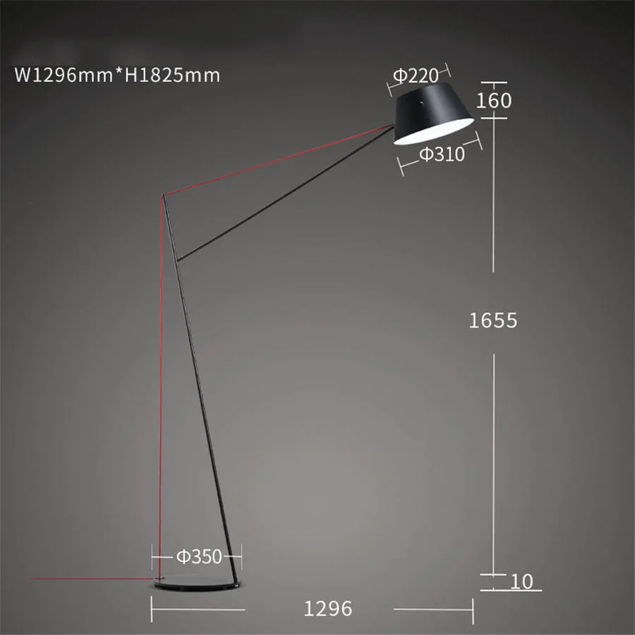 Postmodern Beautiful Lines Aluminum Shade Floor Lamp for Living Room Floor Lamp (WH-MFL-170)