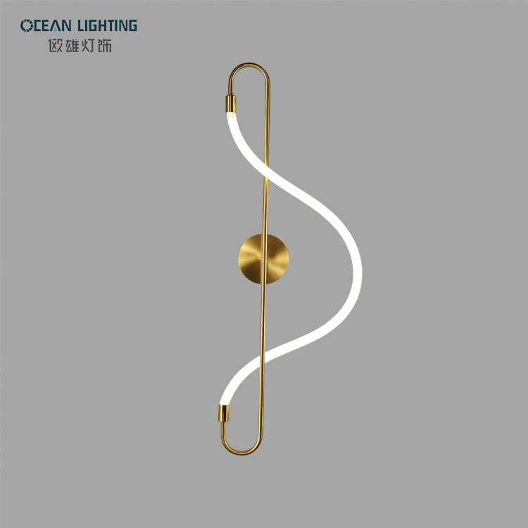 Modern Gold Iron Acrylic Interior Decorative Lighting LED Wall Lamp