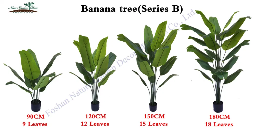 Office Decor Plants Made by PE Artificial Tall Banana Tree