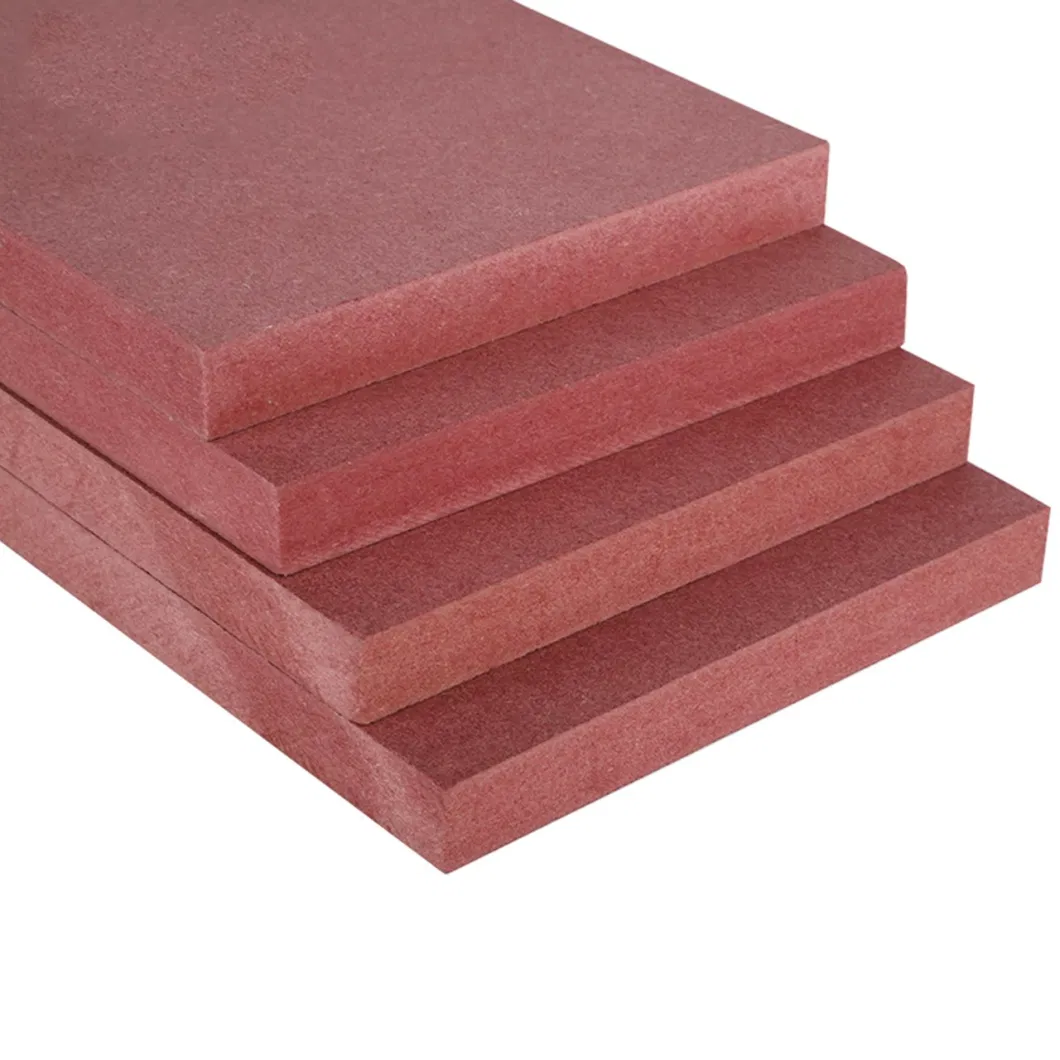 Red Fire Resistant MDF Board for Public Places