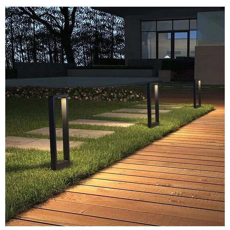 Stand Garden Path Lights Aluminum Landscape Lawn LED Bollard Light for Landscape Yard Round Garden Light