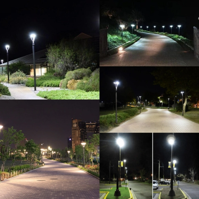 Public Lighting 220V Round Post Top 100W LED Garden Light