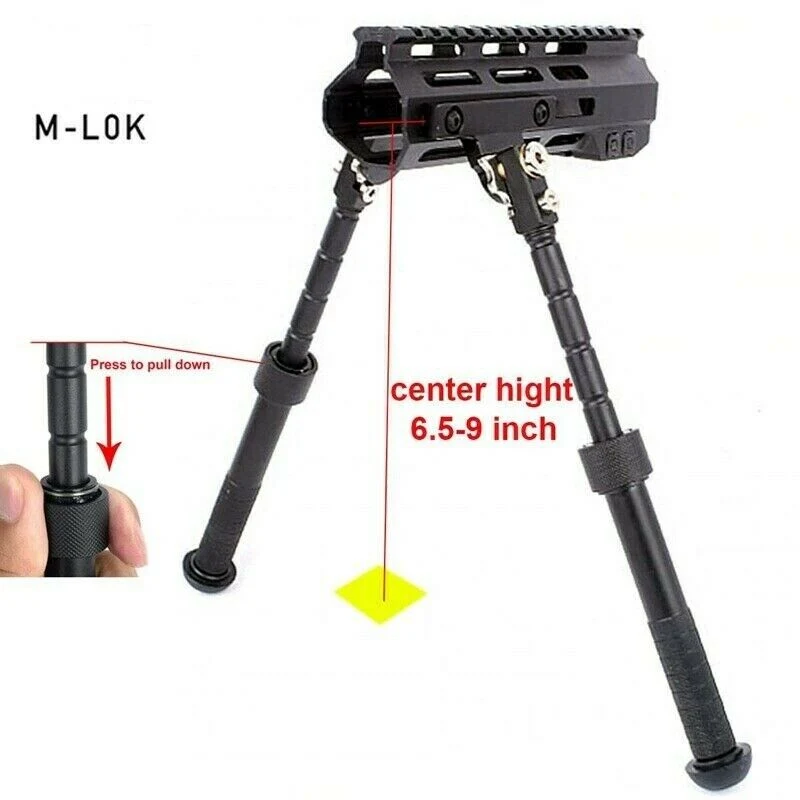 V8 M-Lok Bipod Adjustable 6.5-9 Inches Lightweight Adjustable