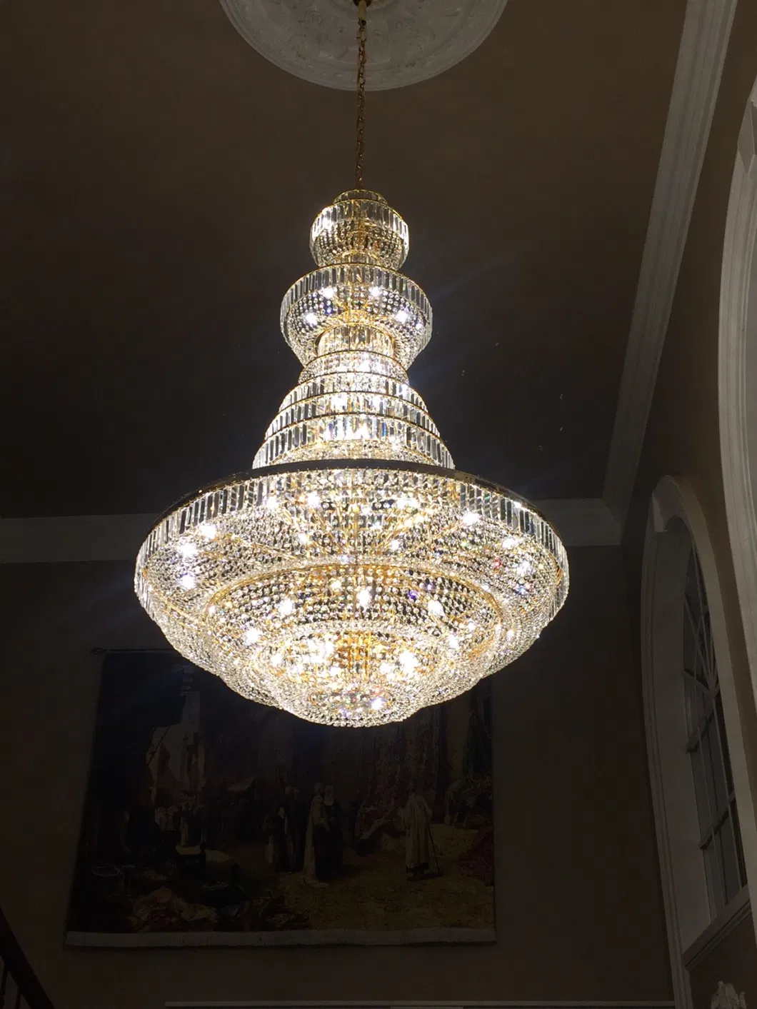 Custom Hotel Wedding Decorative Modern Ceiling Hanging Luxury LED Crystal Chandelier Pendant Light