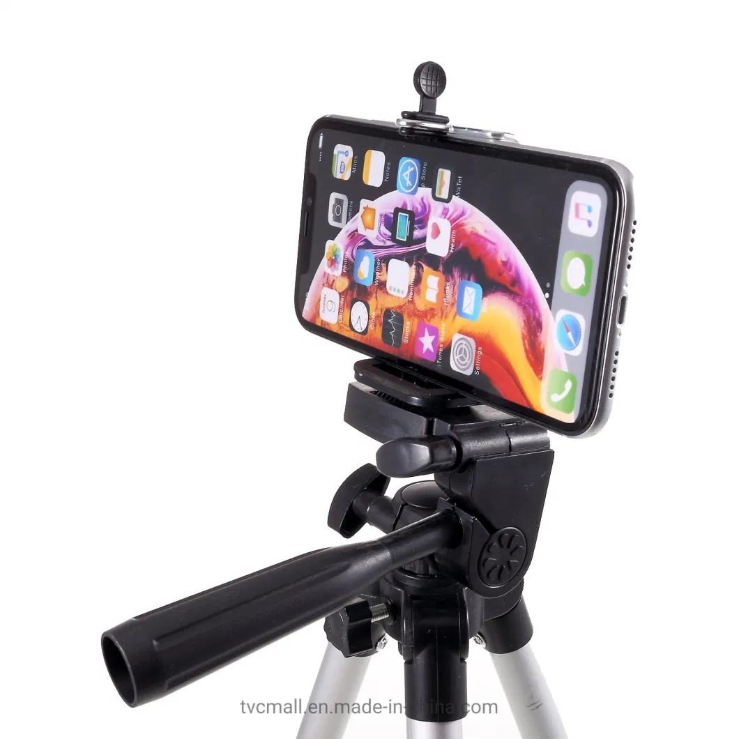 3110 Aluminum Desktop Mounts Tripod Holder with Phone Clamp Extendable Travel Lightweight Tripod Stand [Clamp Width: 53-87mm] for Live Streaming