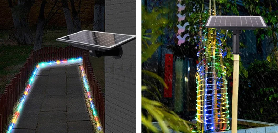 Flexible Style LED Decorative Lighting Outdoor Garden Pathway Border Bright LED Solar Strip Lighting with 20m Long LED Strip Light