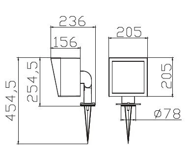 Landscape Garden Spot Light IP66 Waterproof LED Nail Light Integrated Lawn Pole Lighting Column Light Outdoor LED Garden Aluminum Outdoor Pathway Lawn Lamp S