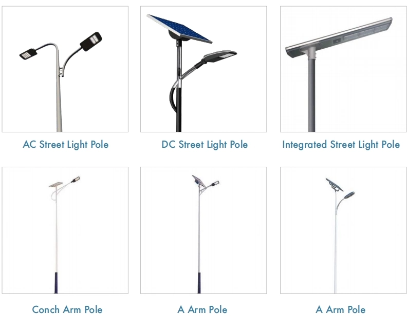 Water-Proof Corrosion Resistant HDG Q235 Light Pole Post for Street Garden Square 3m to 12m
