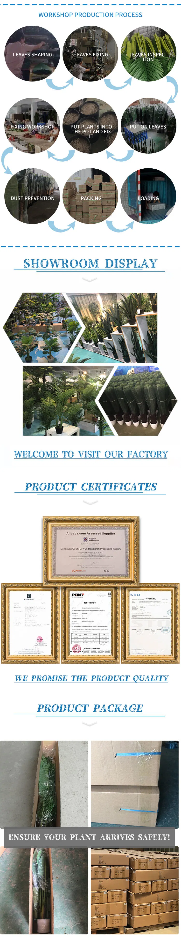 Office Decor Plants Made by PE Artificial Tall Banana Tree