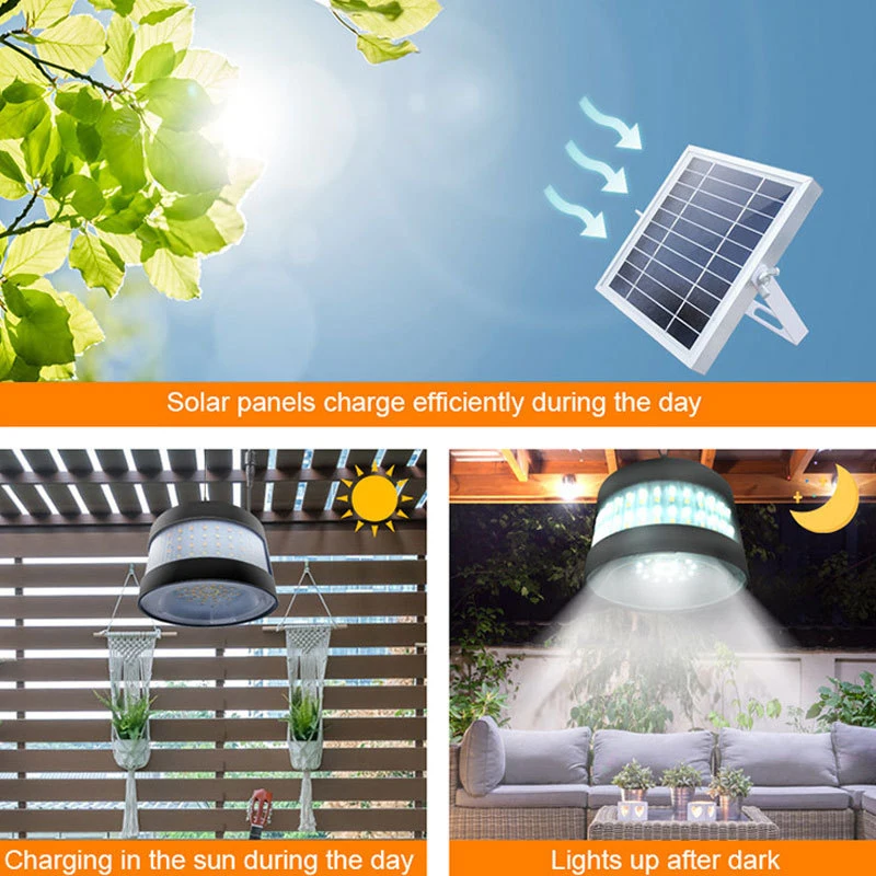 Solar Outdoor Waterproof Garden Light Remote Control Hanging Lamp Garage Lighting Road Remote Control Indoor and Outdoor Lighting