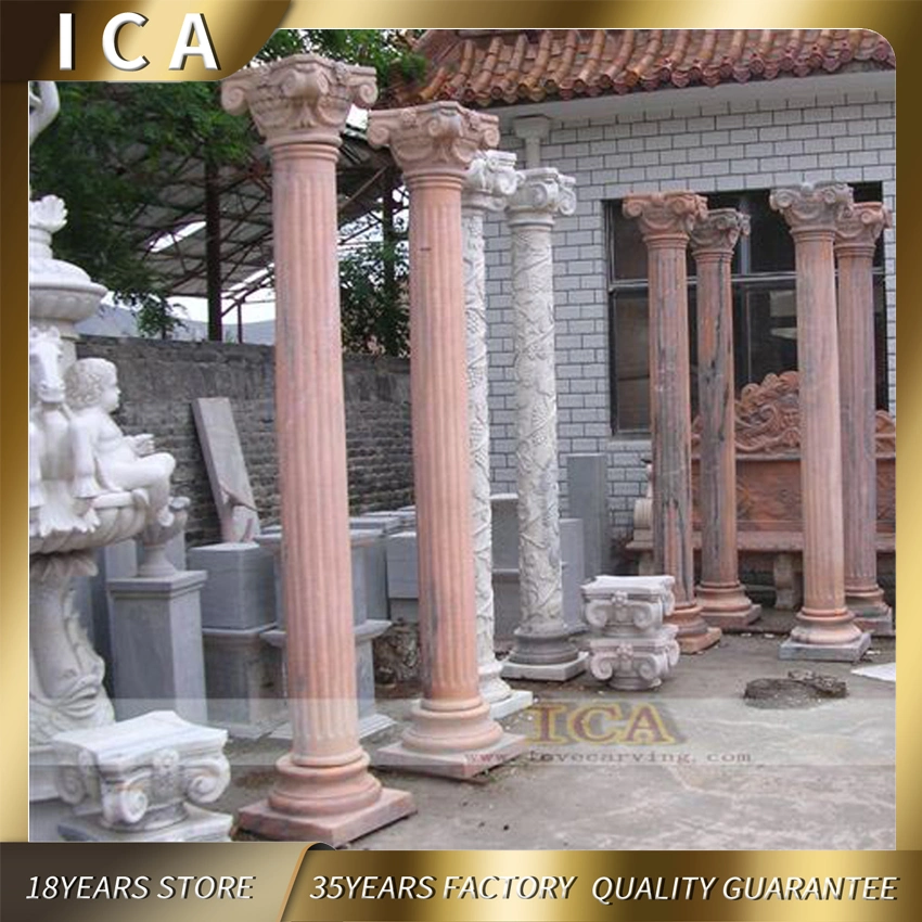 Classical Decorative Roman Columns for Villa Room Marble Mouldings