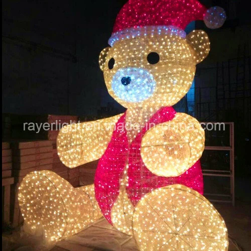 Tall Teddy Bear Large Outdoor Home Festival Park Christmas Decoration LED Motif Lights